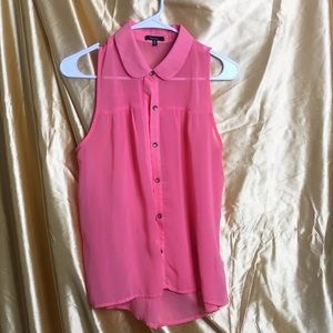 Monteau Sheer Pink Button Down
